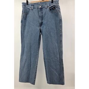 VTG Harley Davidson Blue Jean Women 16 Denim High‎ Rise 26 Inseam Biker Moto 90s